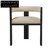 Margie Black ELM Dining Chair - Light Beige set of 2 Dining Chair