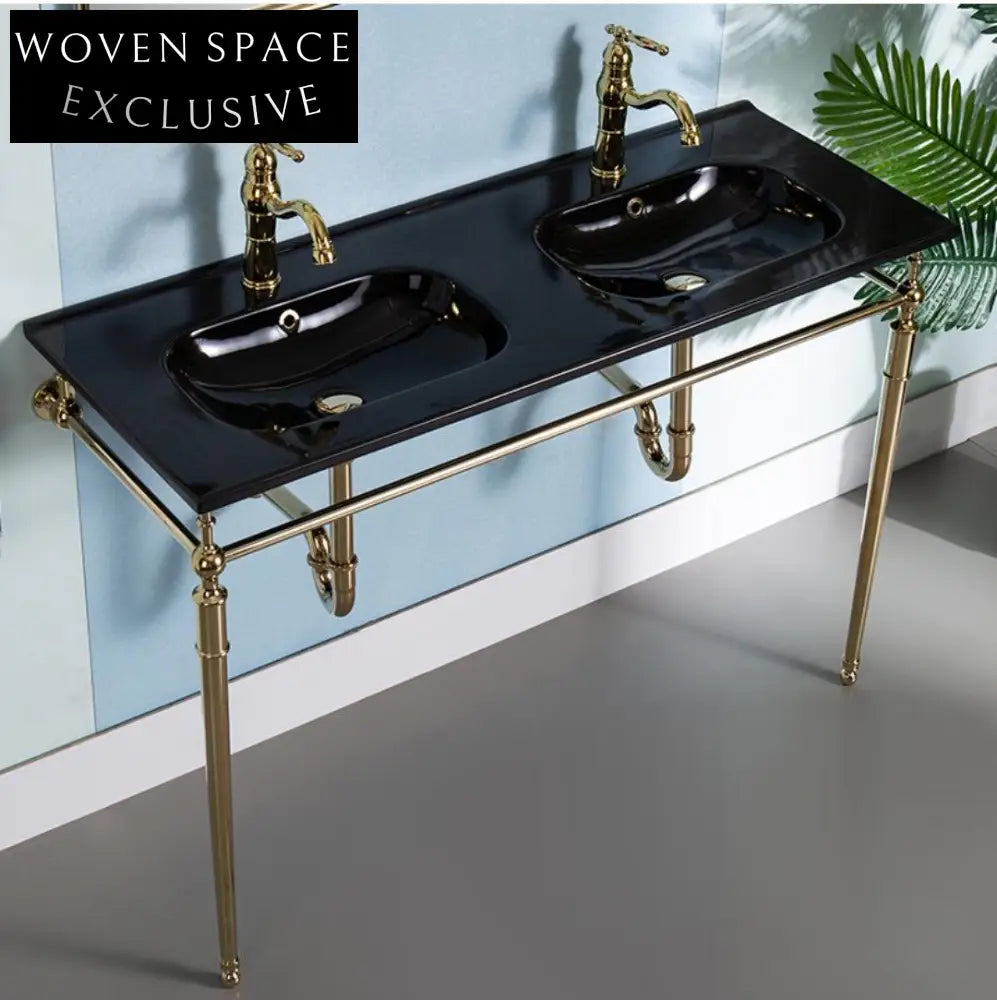 Mariann Retro Black Glaze Ceramic Basin Set