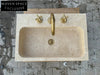 Marjolaine Travertine Marble Wash Basin - Trendy Bathroom Sink