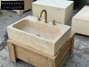Marjolaine Travertine Marble Wash Basin - Trendy Bathroom Sink