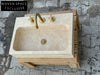 Marjolaine Travertine Marble Wash Basin - Trendy Bathroom Sink