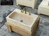 Marjolaine Travertine Marble Wash Basin - Trendy Bathroom Sink