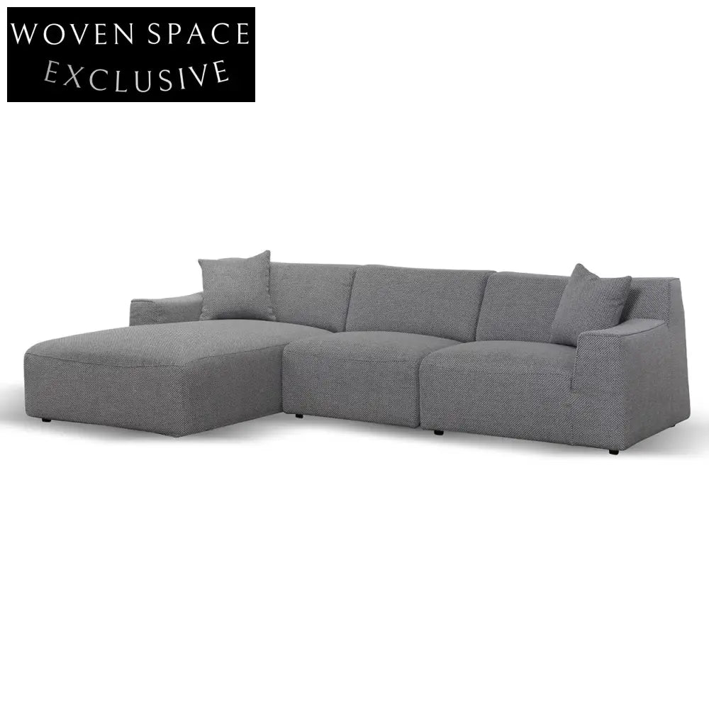 Marlin 3 Seater Left Chaise Sofa - Noble Grey