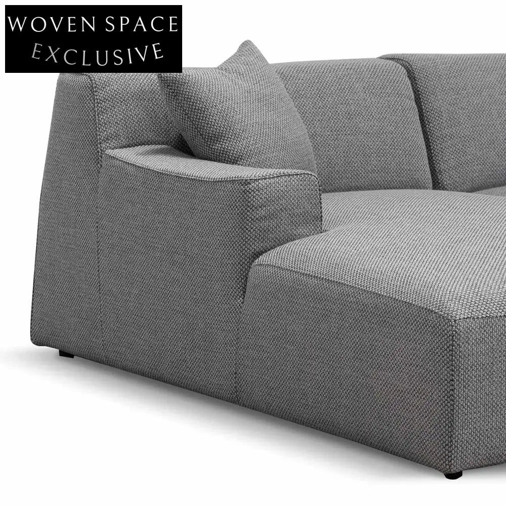 Marlin 3 Seater Left Chaise Sofa - Noble Grey Chaise Sofa