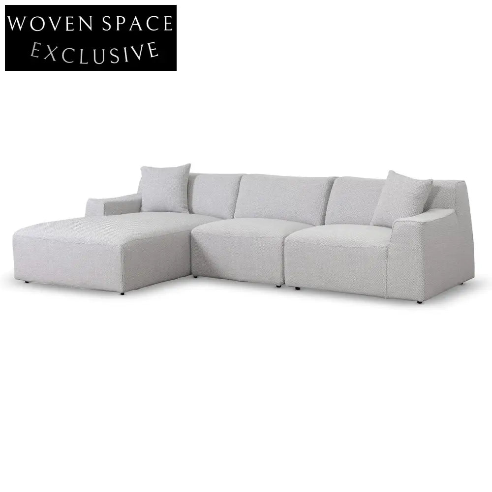 Marlin 3 Seater Left Chaise Sofa - Passive Grey