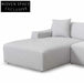 Marlin 3 Seater Left Chaise Sofa - Passive Grey Chaise Sofa