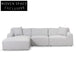 Marlin 3 Seater Left Chaise Sofa - Passive Grey Chaise Sofa