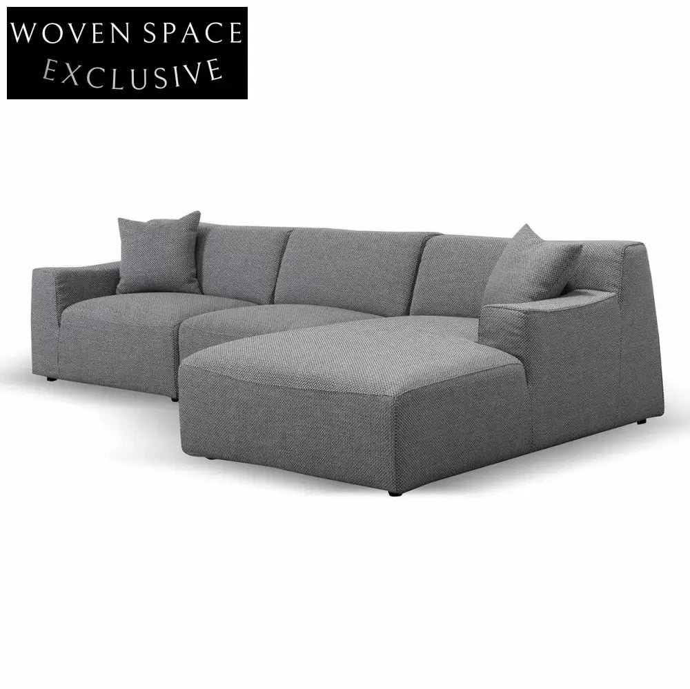 Marlin 3 Seater Right Chaise Sofa - Noble Grey