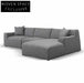 Marlin 3 Seater Right Chaise Sofa - Noble Grey