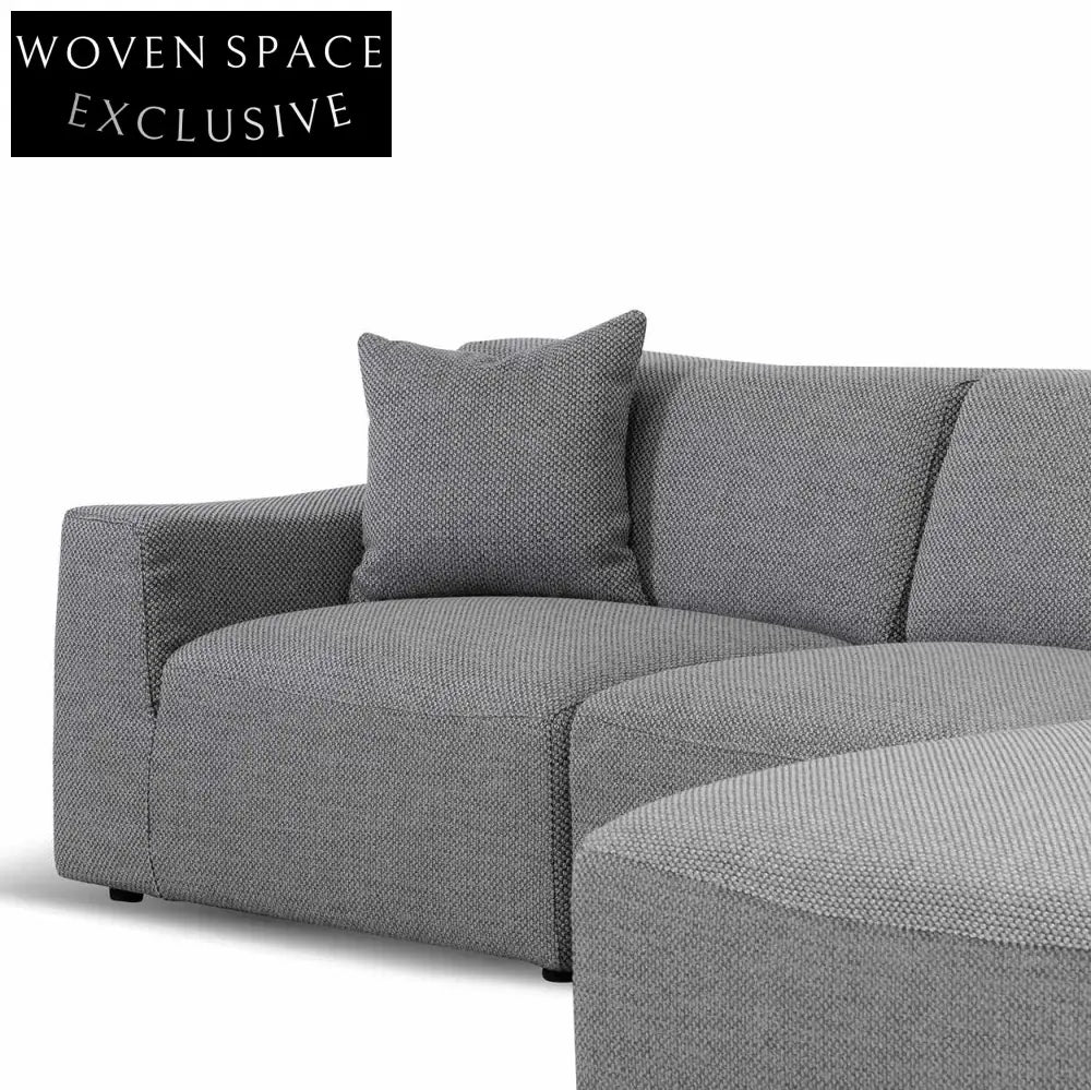 Marlin 3 Seater Right Chaise Sofa - Noble Grey Chaise Sofa