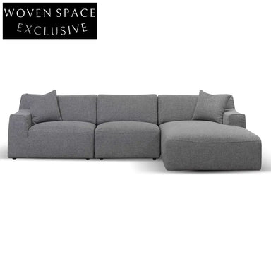 Marlin 3 Seater Right Chaise Sofa - Noble Grey Chaise Sofa