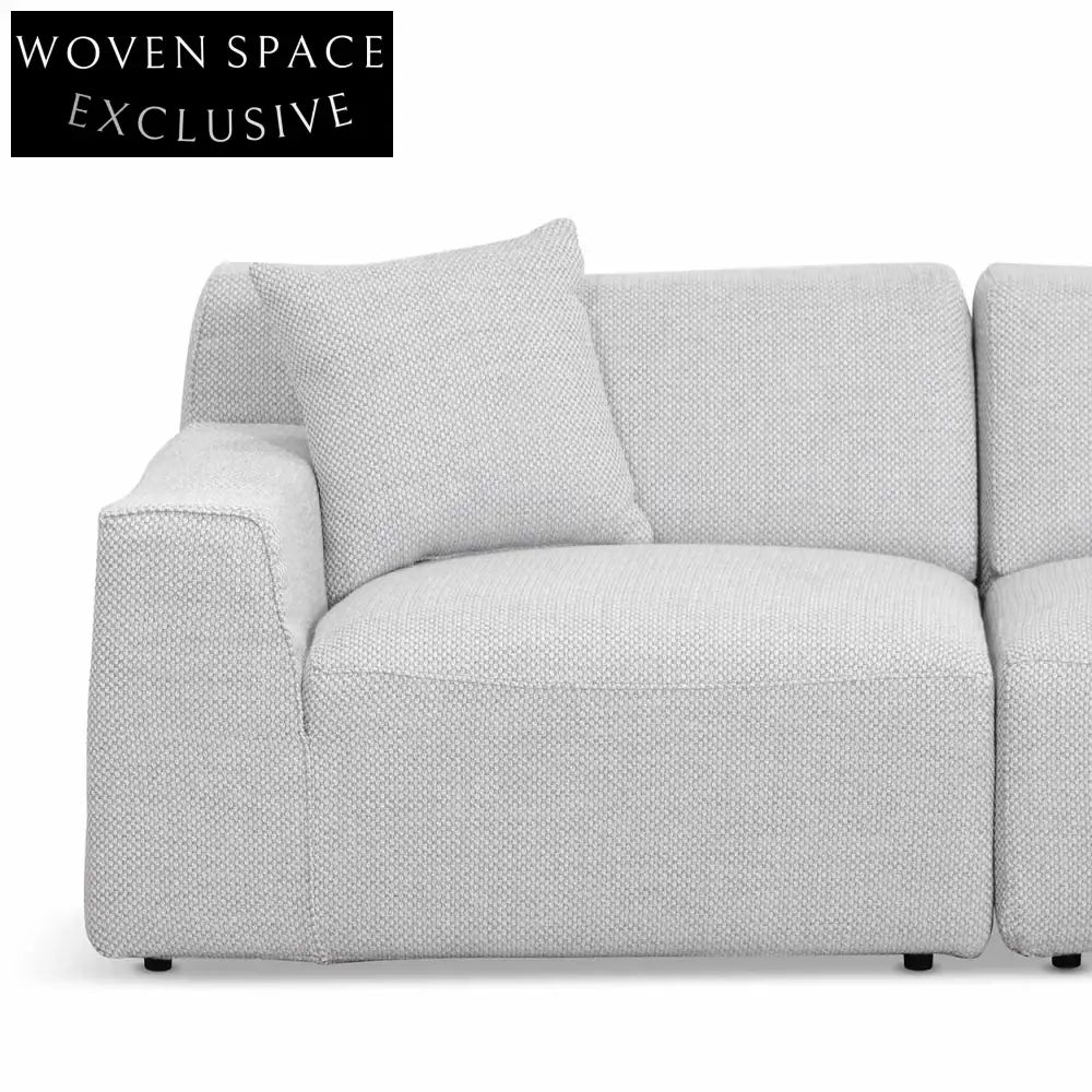 Marlin 3 Seater Right Chaise Sofa - Passive Grey Chaise Sofa