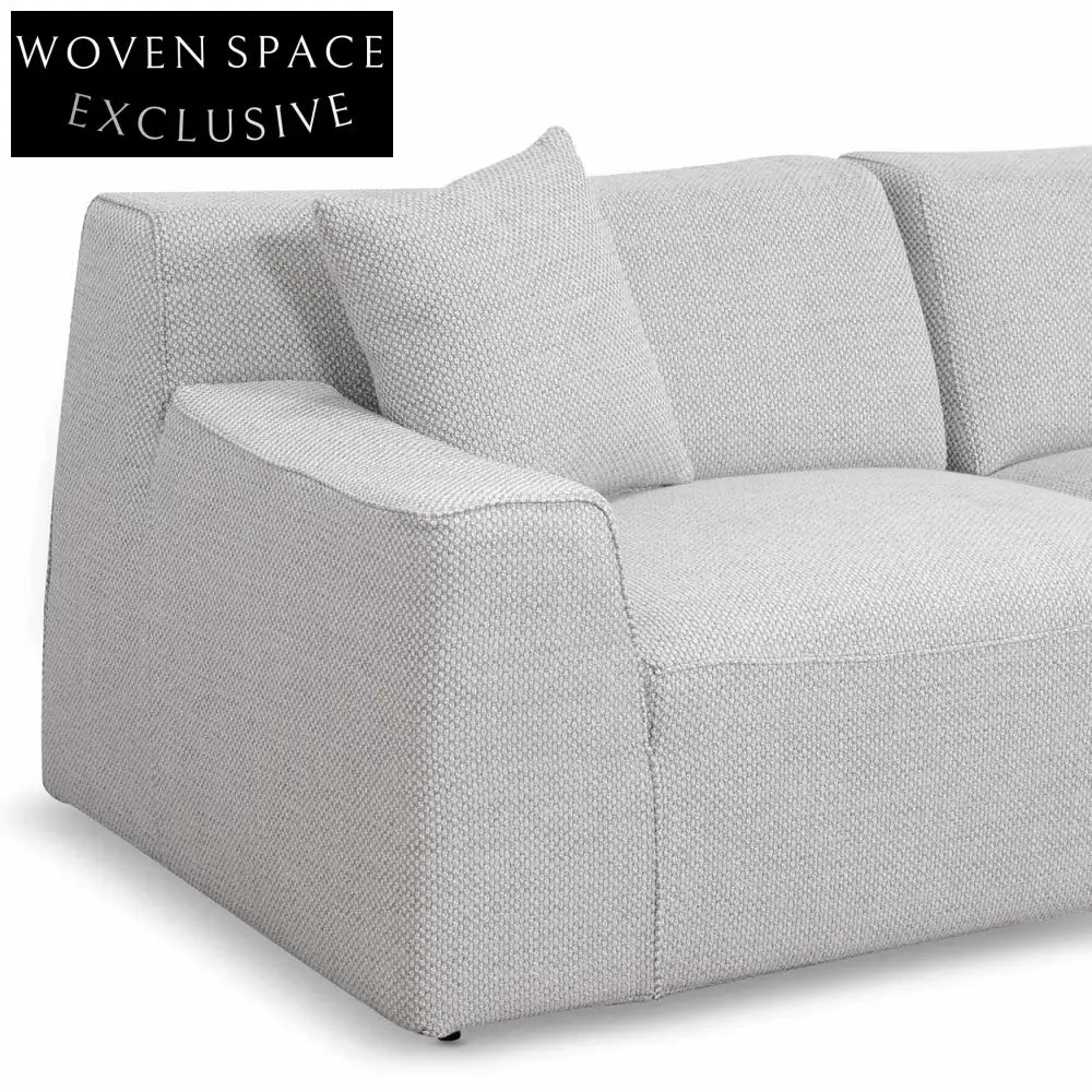 Marlin 3 Seater Right Chaise Sofa - Passive Grey Chaise Sofa