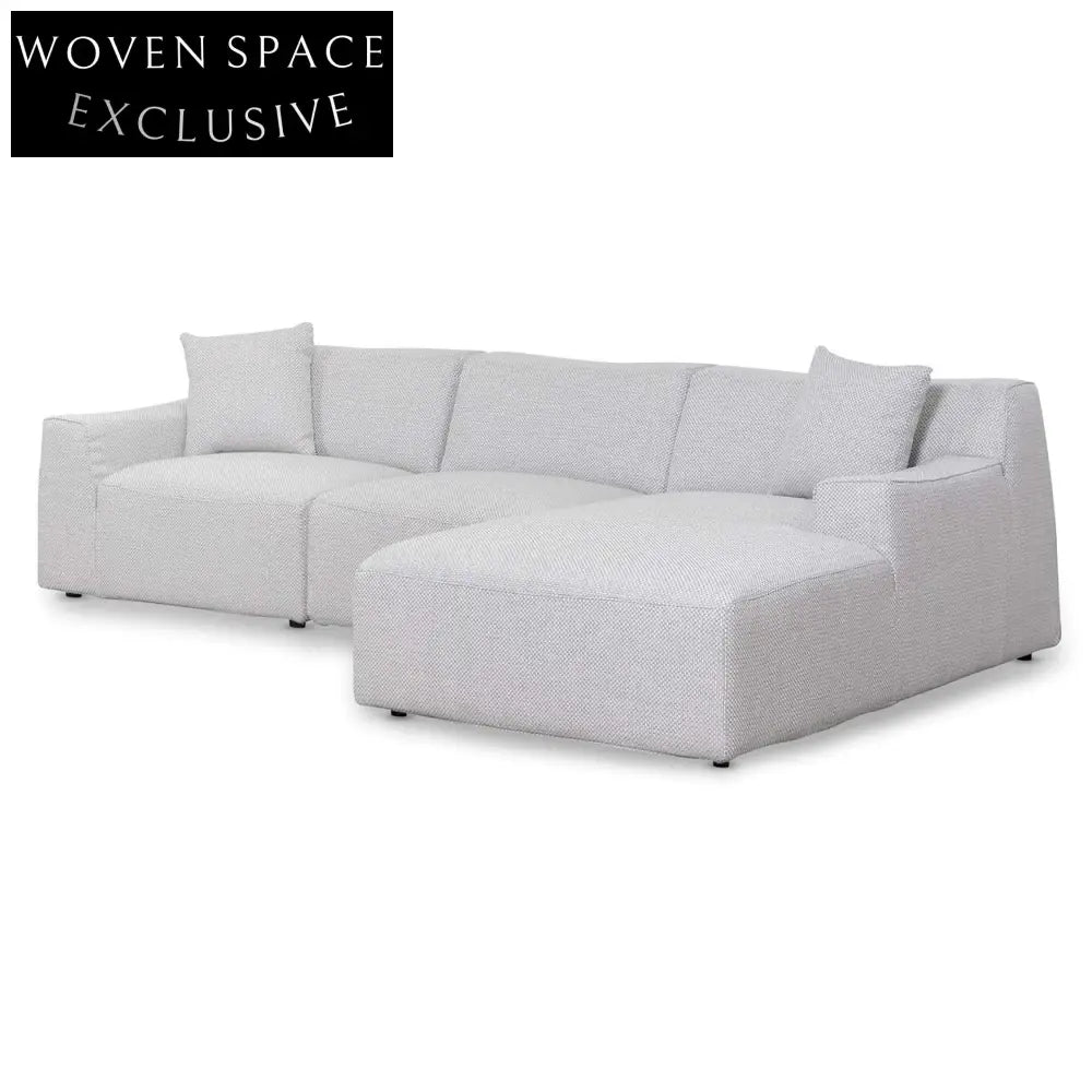 Marlin 3 Seater Right Chaise Sofa - Passive Grey