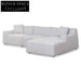 Marlin 3 Seater Right Chaise Sofa - Passive Grey