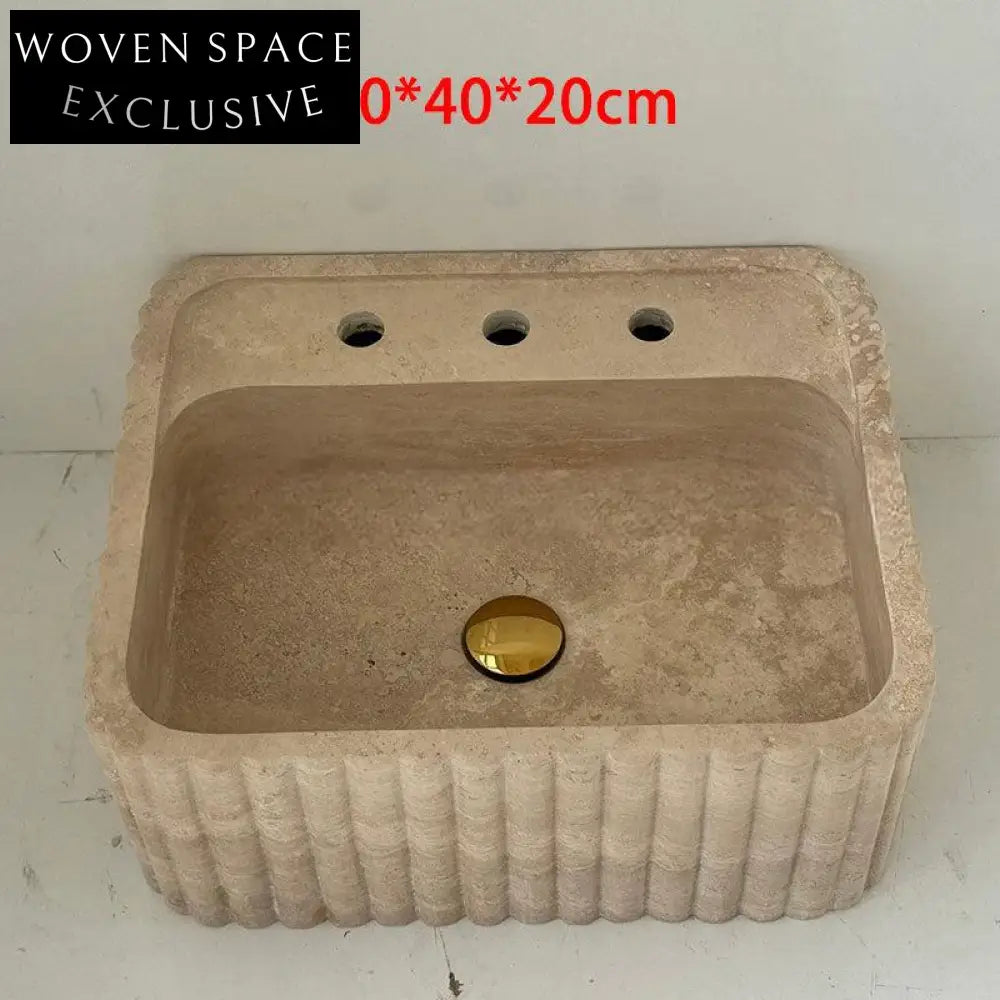 Martella Mooli Home Natural Marble Wall-Mounted Basin