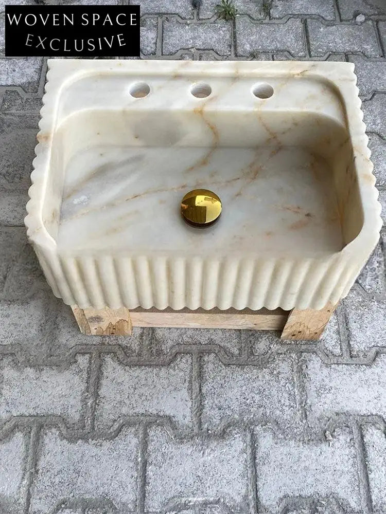 Martella Mooli Home Natural Marble Wall-Mounted Basin