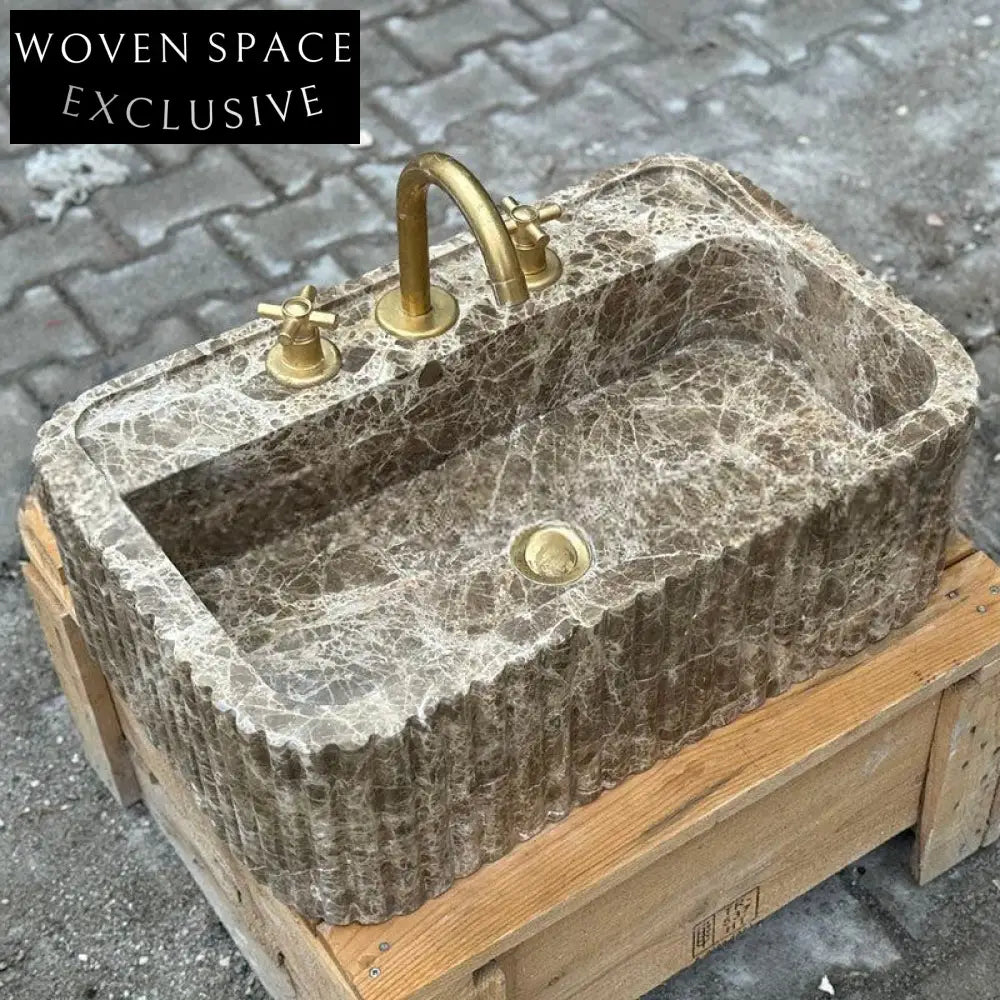 Martella Mooli Home Natural Marble Wall-Mounted Basin