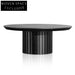 Marty 90cm Wooden Round Coffee Table - Black Coffee Tables