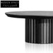 Marty 90cm Wooden Round Coffee Table - Black Coffee Tables
