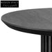 Marty 90cm Wooden Round Coffee Table - Black Coffee Tables