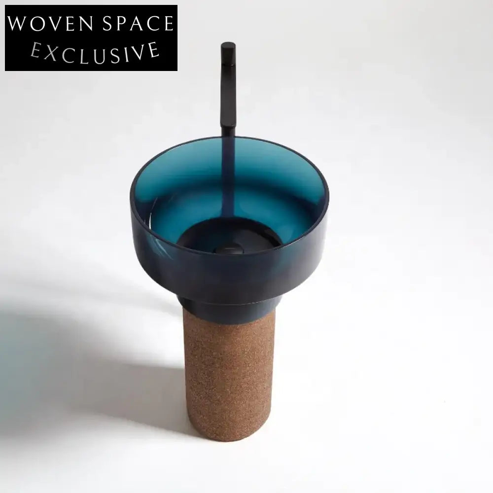 Matteo Glass pedestal basin