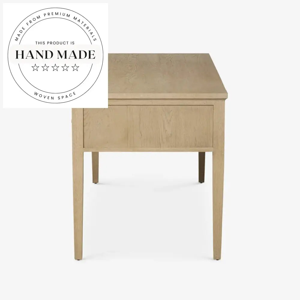 Medieval Natural Solid Wood Executive Nordic Writing Study Desk