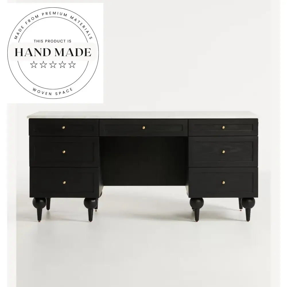 Medieval Solid Wood L-Shape Executive Computer Office Desk