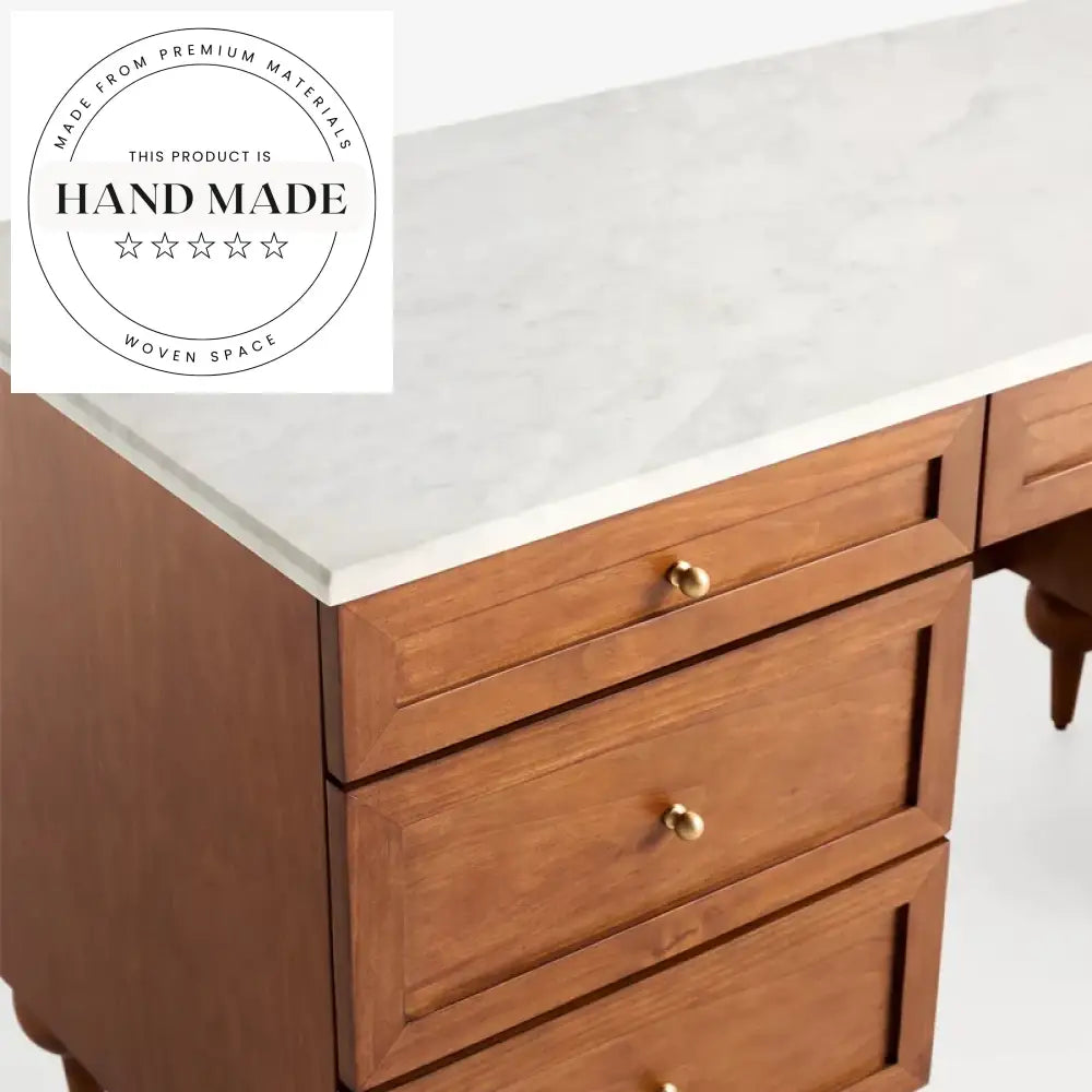 Medieval Solid Wood L-Shape Executive Computer Office Desk
