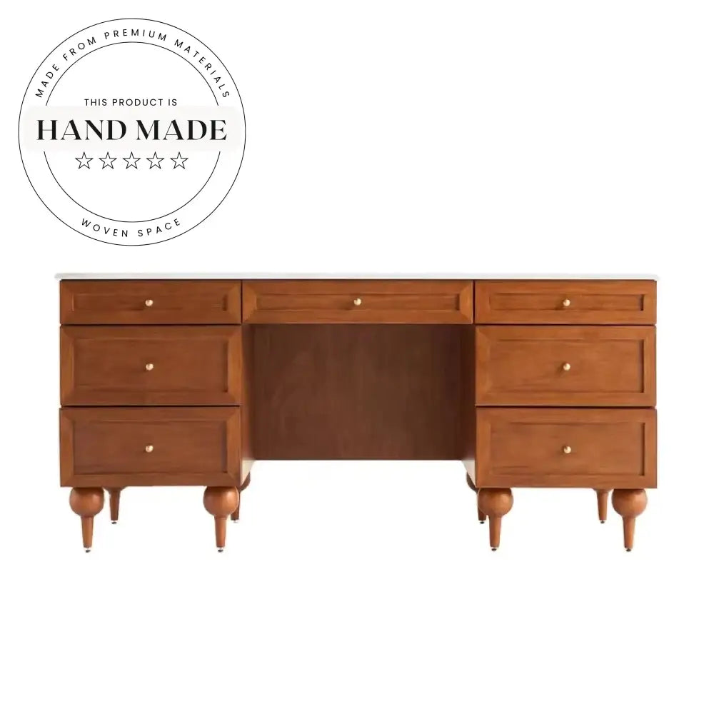 Medieval Solid Wood L-Shape Executive Computer Office Desk