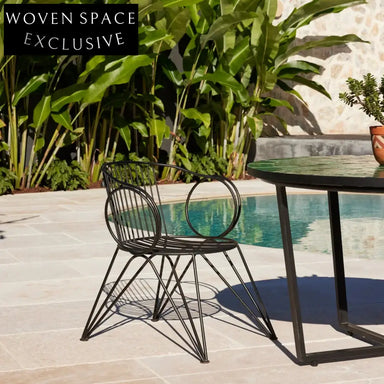 Medina iron low cafe chair Dining Chairs