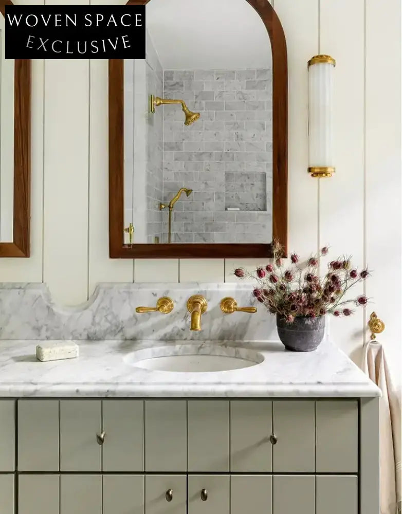 Mediterranean style retro bathroom cabinet