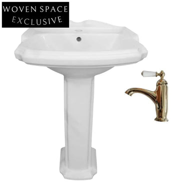 Melaniu Dietao Retro Pedestal Basin 3-Hole Faucet