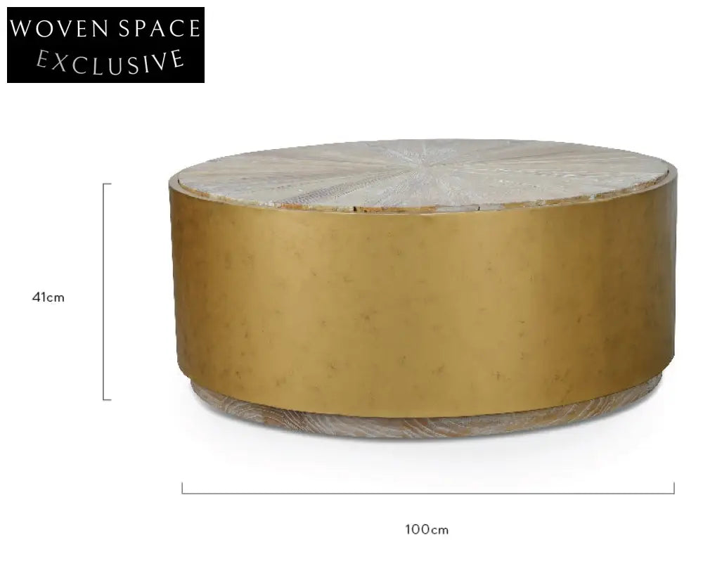 Melvin 1m Round Elm Coffee Table Coffee Tables