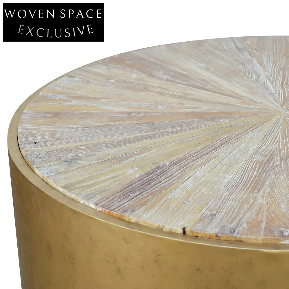 Melvin 1m Round Elm Coffee Table Coffee Tables