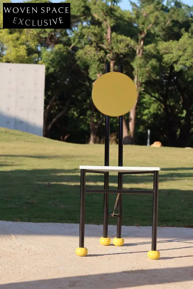 Memphis Inspired Colorful Adjustable Dining Chair by Memphis Designer