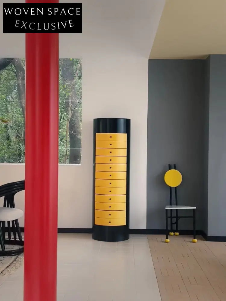 Memphis Inspired Colorful Adjustable Dining Chair by Memphis Designer