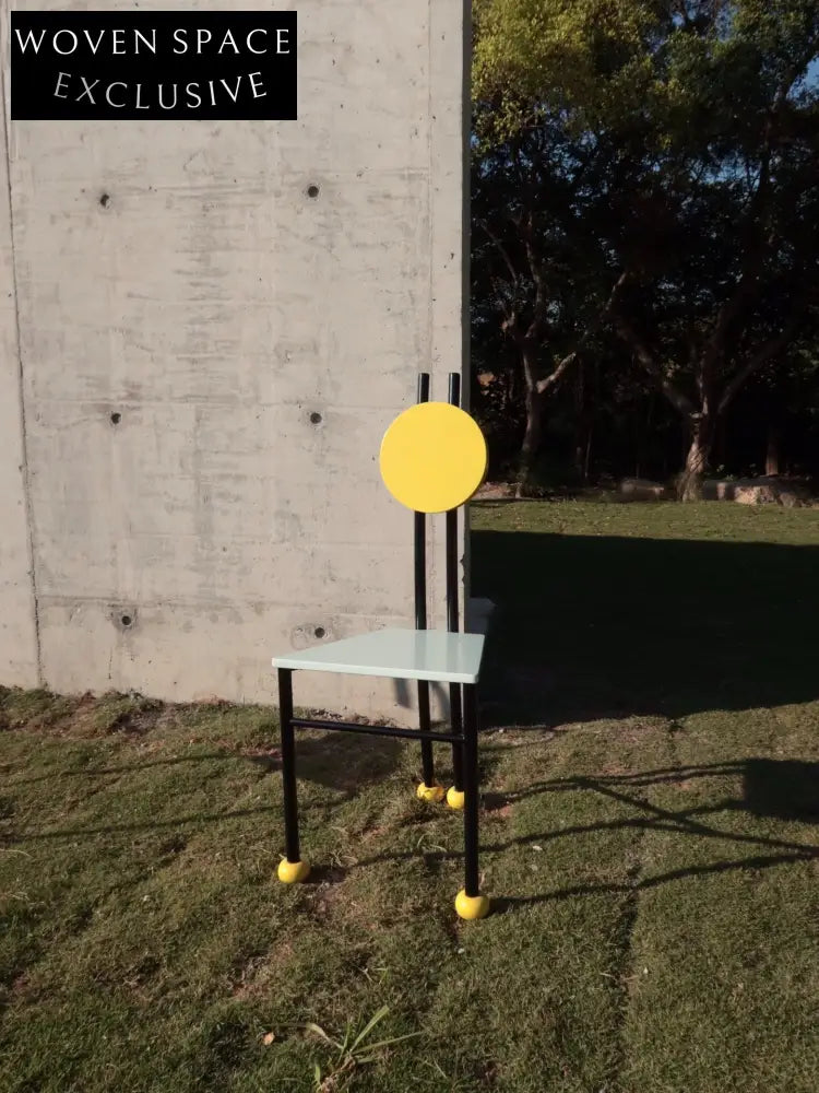 Memphis Inspired Colorful Adjustable Dining Chair by Memphis Designer