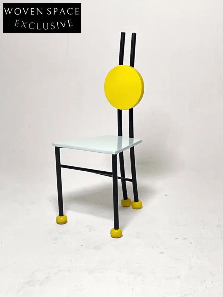 Memphis Inspired Colorful Adjustable Dining Chair by Memphis Designer
