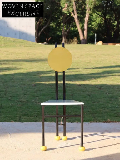 Memphis Inspired Colorful Adjustable Dining Chair by Memphis Designer