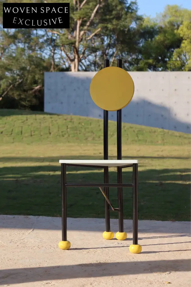 Memphis Inspired Colorful Adjustable Dining Chair by Memphis Designer