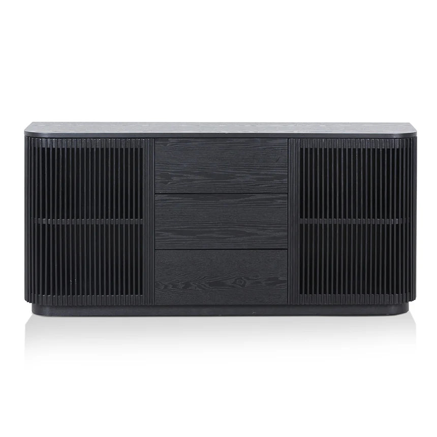 Mia 1.6m Sideboard Unit - Full Black