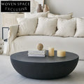 Mid-Century French Vintage Concrete Coffee Table - Black Brown Geometric Design