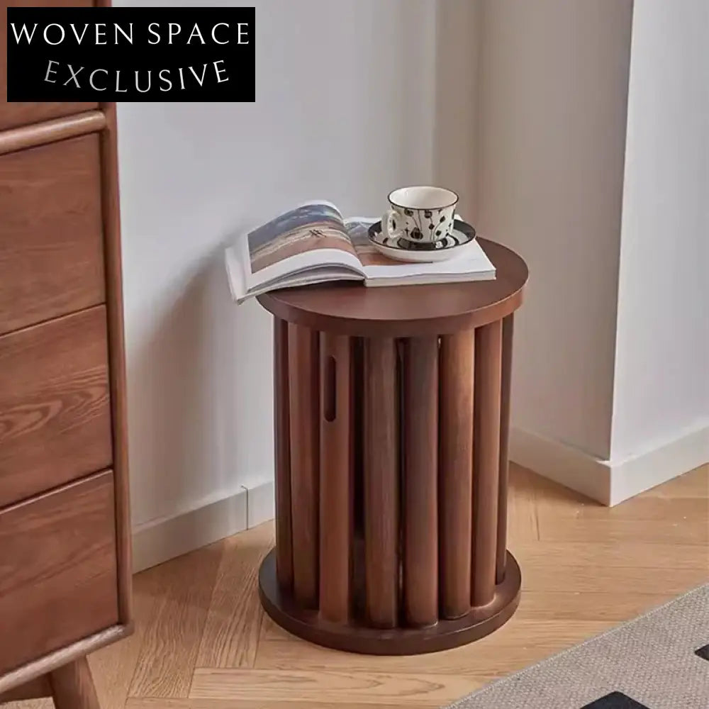 Mid-Century Modern Solid Wood Dining Chair with Cylindrical Legs, Comfortable Seating