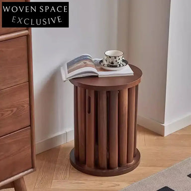 Mid-Century Modern Solid Wood Dining Chair with Cylindrical Legs, Comfortable Seating