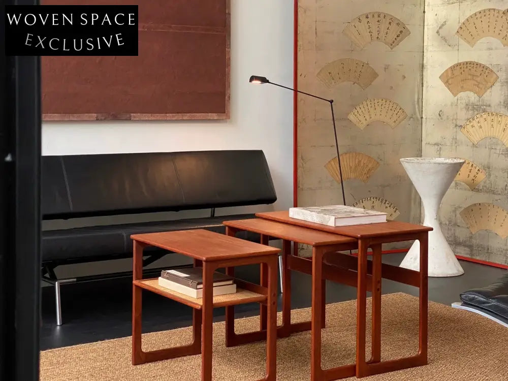 Authentic 1960s Danish Teak Nesting Coffee Tables Set by Andersen Wikkelsø