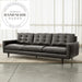 Mid-Century Vintage Industrial Genuine Leather Living Room Sofa Set