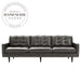 Mid-Century Vintage Industrial Genuine Leather Living Room Sofa Set