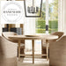 Midcentury Contemporary French Natural Oak Round 6 Seater Dining Table