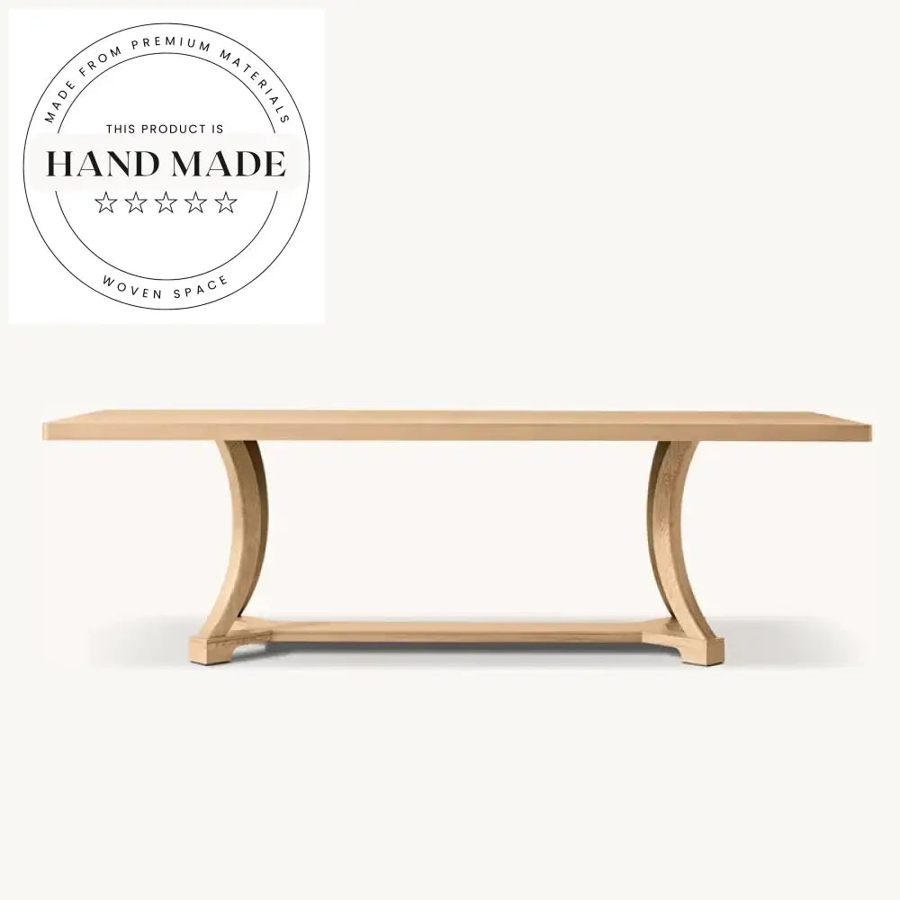 Midcentury Industrial Solid Wood 10-Seater Rectangular Dining Table